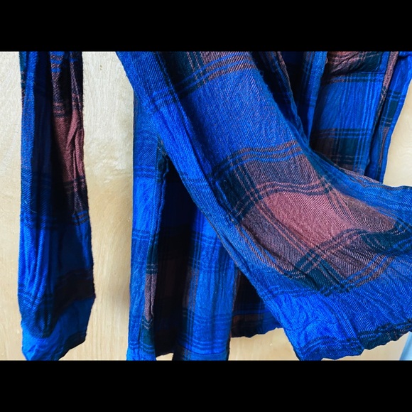 BDG UO Blue & Orange Flannel - Picture 4 of 6